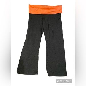 Deb Shop Gray and Sparkly Orange Capris